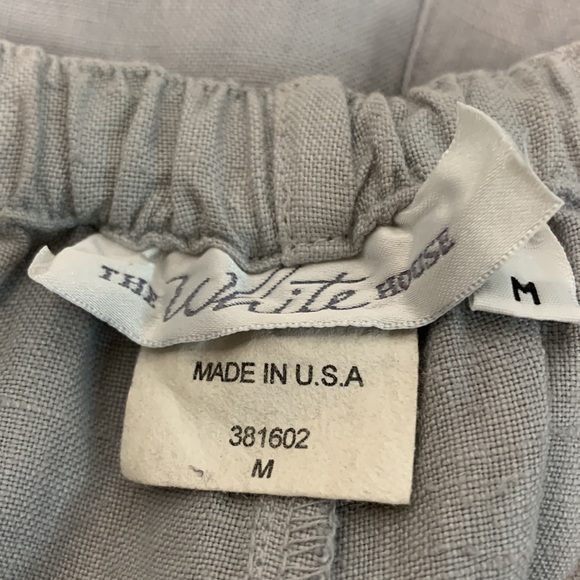 T19 The White House Super High-Ris Vintage 100% Linen Drawstring Shorts - Picture 6 of 11